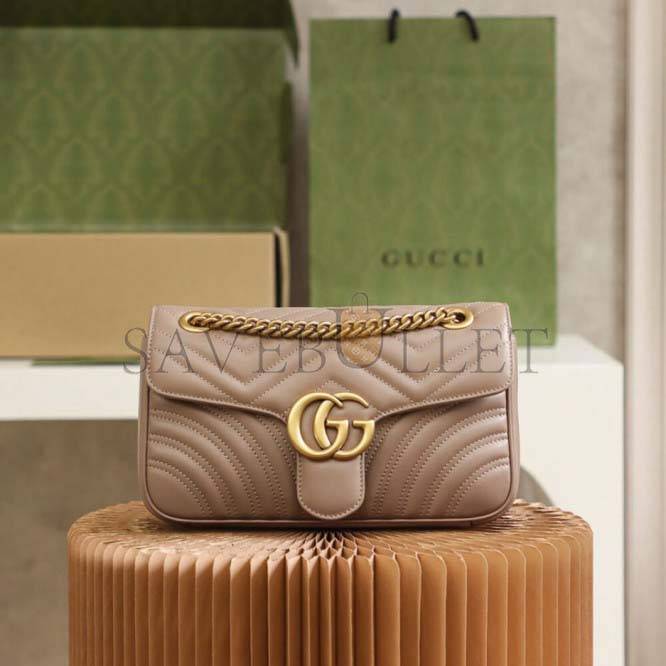 GUCCI MARMONT SMALL MATELASSE SHOULDER BAG 443497 (26*15*7cm)